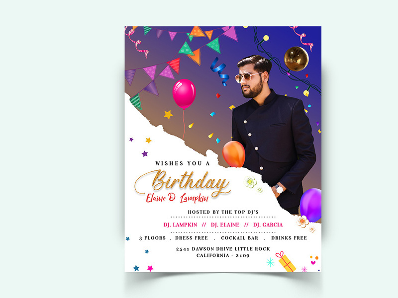 Birthday Party Social Media Post Template