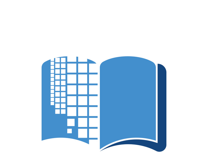 Digital book logo technology vector icon design