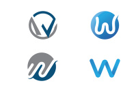 W Letter Logo Template design