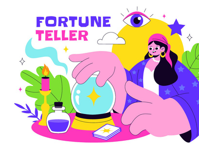 10 Fortune Teller Tarot Illustration