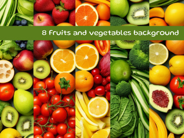 Fruits and vegetables background preview picture
