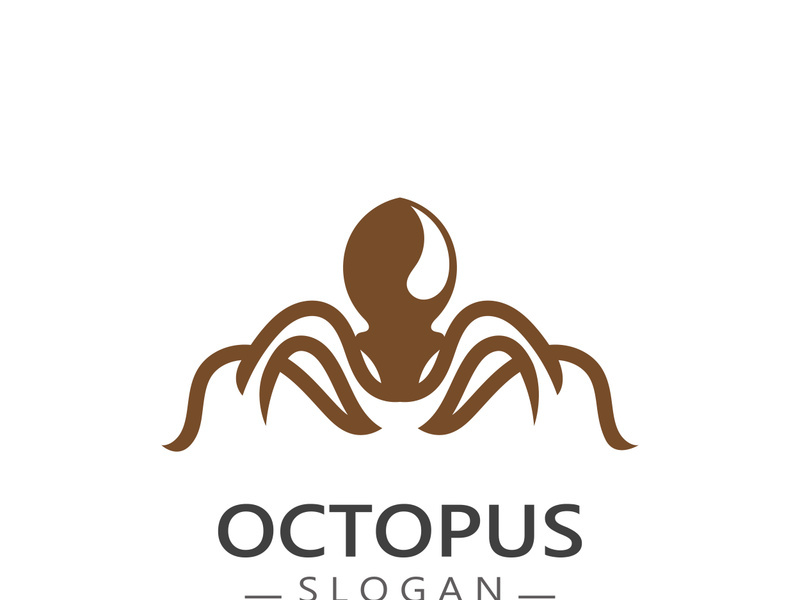 Octopus logo image design icon illustration animal vector