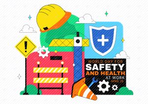 10 Day For Safety And Health At Work Illustration