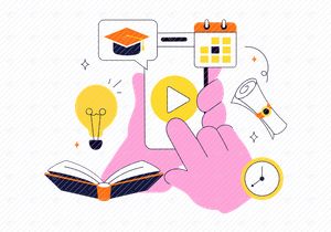10 Online Course Vector Illustration