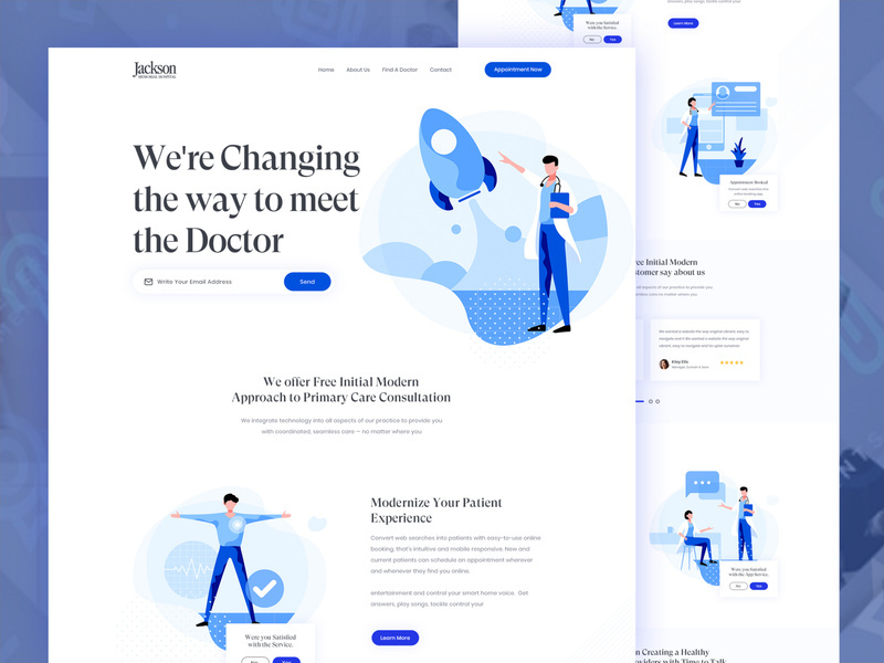 Health Care Service landing page