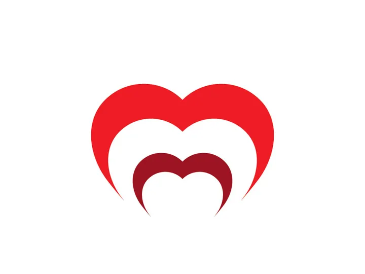 Love heart logo and symbol vector