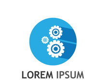 Gear logo with a creative idea.