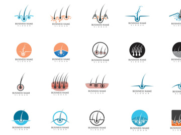 Hair treatment logo vector preview picture