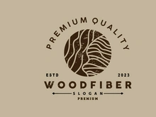 Wood Logo, Wood Fiber Bark Layer Vector
