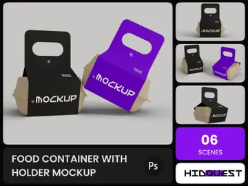 Food Container with Holder Mockup preview picture