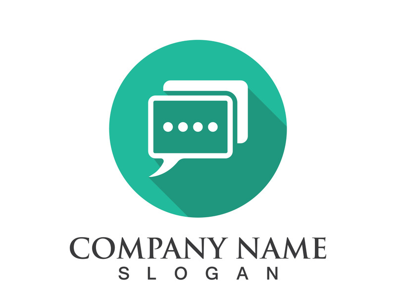 Speech bubble icon logo template vector illustration