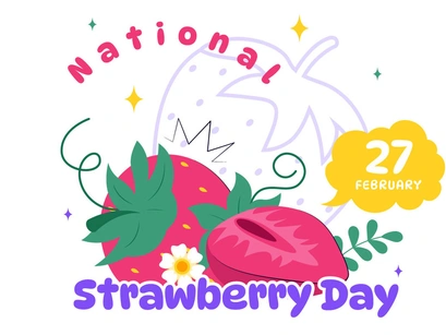 10 National Strawberry Day Illustration