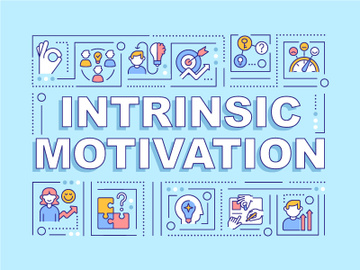 Intrinsic motivation word concepts blue banner preview picture