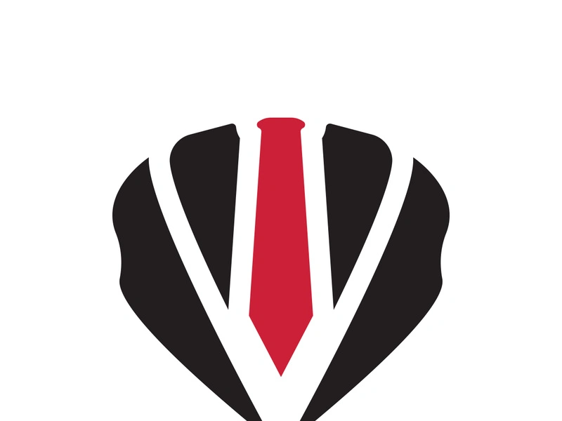 Classic tie icon and suit fashion man logo design