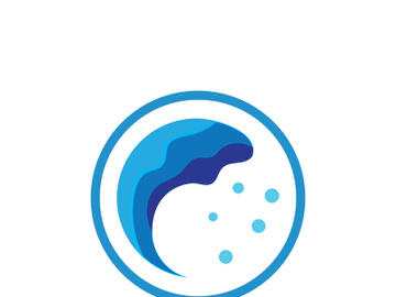 Ocean water wave wave logo design. preview picture