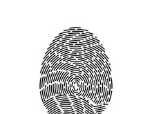 Digital fingerprint vector illustration logo icon