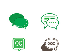 Speech bubble icon logo template vector illustration