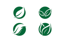 green leaf logo ecology nature vector icon