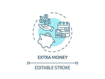 Extra money concept icon preview picture