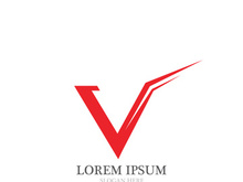 V  Logo Template vector icon illustration design