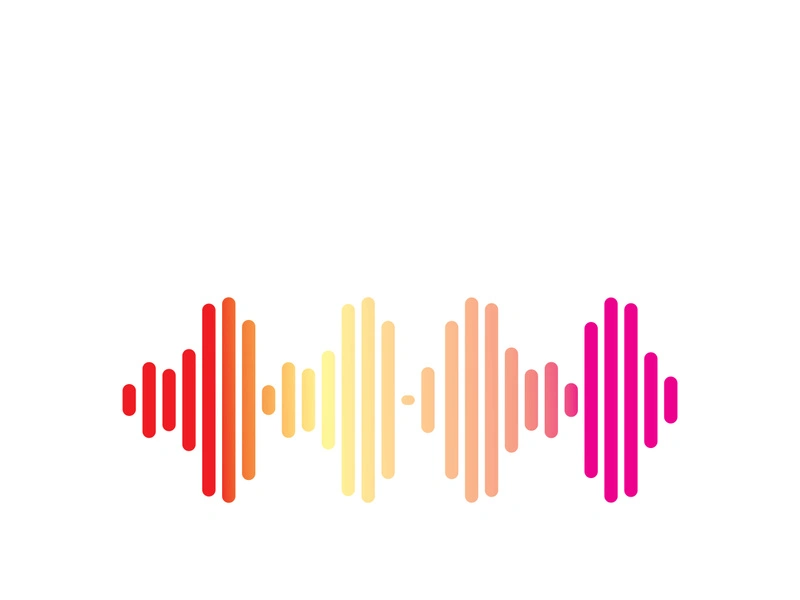 Sound waves vector illustration design template