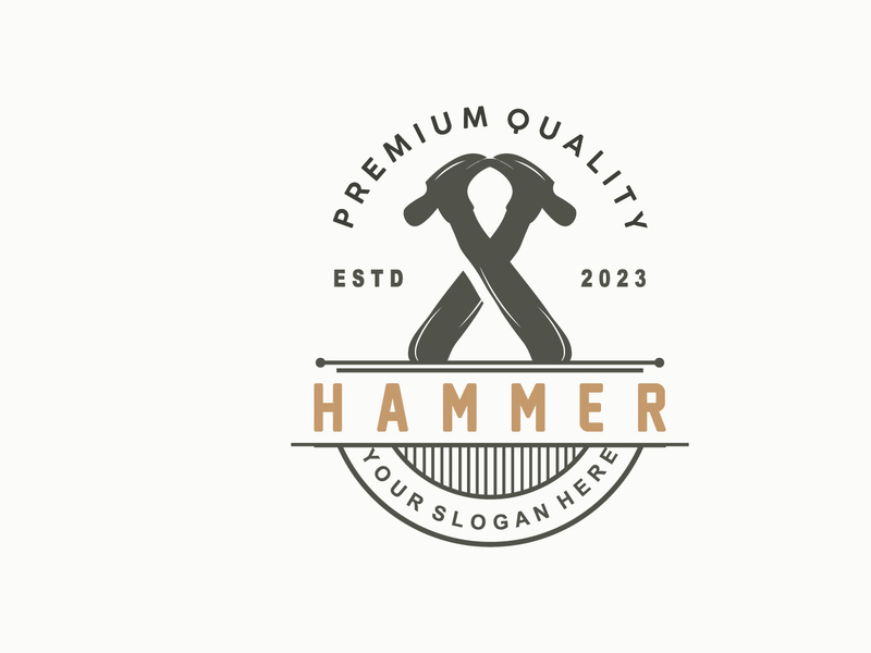 Hammer Logo, Builder Tools Inspiration Design