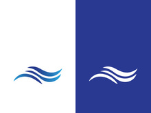 Wave beach vector illustration design logo