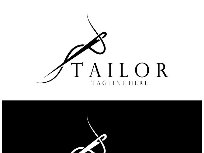 tailor logo icon illustration template combination of buttons for clothes, thread and sewing machine, for clothing product design, convection companies, fashion in vector form