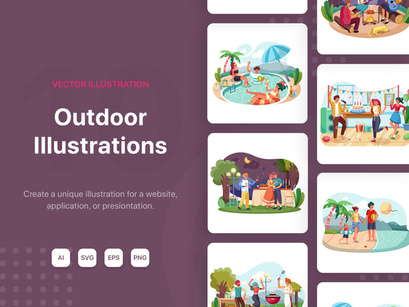 M_98_Party Outdoor Illustrations