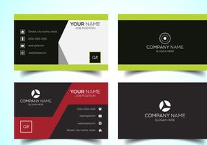 Double-sided creative and modern business card template. Vector illustration