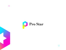 Lettermark logo - p logo - business logo - negative space logo design - star logo