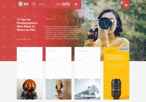 Photography Magazine Web Page UI Kit