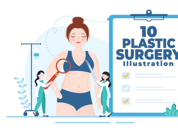 10 Plastic Surgery Flat Illustration preview picture