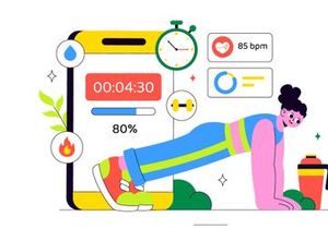 10 Fitness App Vector Illustration