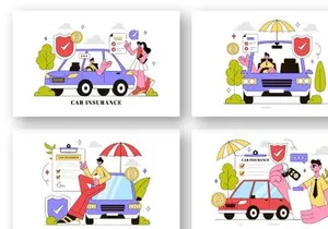 10 Car Insurance Illustration