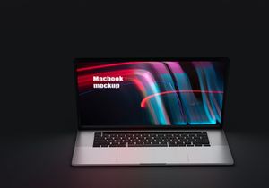 MacBook on Desk Mockup