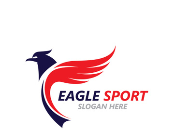 Eagle wing logo design vector image template preview picture