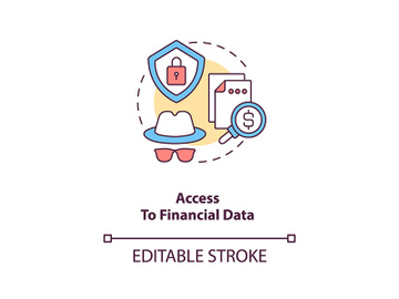 Access to financial data concept icon preview picture