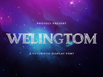 Welingtom - Futuristic Display Font preview picture
