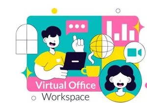 10 Virtual Office Workspace Illustration