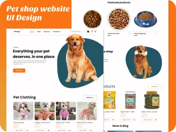 Pet Shop Website UI Design – One Stop for Pets preview picture