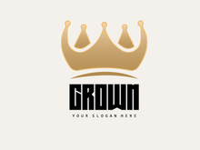 Crown Logo, King And Queen Icon Design