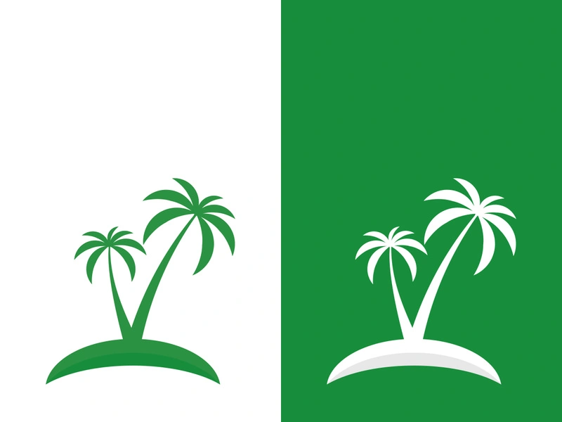 Palm tree summer logo template vector illustration