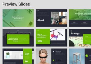 LORAN - Animated Business Google Slide Template (Green)