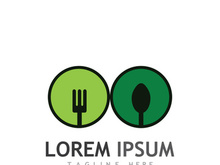 Spoon and fork logo design.
