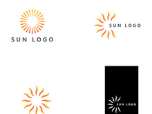 Sun logo design with a modern concept.