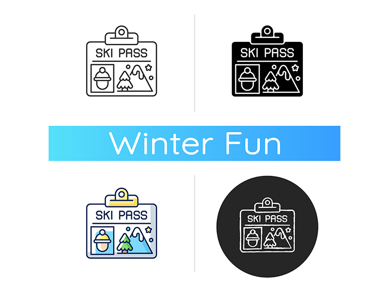 Ski pass icon