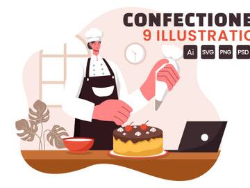 9 Confectioner Vector Illustration preview picture