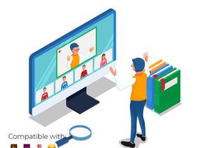 Online education illustration v1