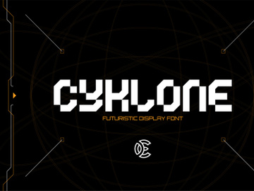CYKLONE - Futuristic Display Font preview picture